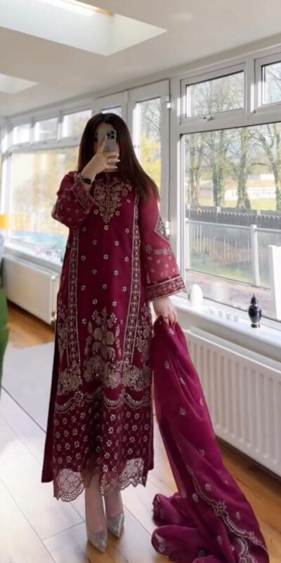 Maroon Georgette Embroidery Salwar Suit | Jump Suits, Salwar suit, Casual Suits, Creative suits, Designer Suits, Palazzo Suits, Party Wear Suits, Patiala Suits, Straight Suits