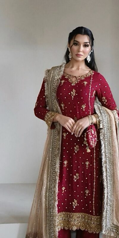Maroon Georgette Sequence Work Salwar Suit | Jump Suits, Salwar suit, Casual Suits, Creative suits, Designer Suits, Palazzo Suits, Party Wear Suits, Patiala Suits, Straight Suits