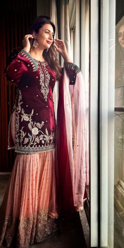 Maroon Heavy Velvet Sharara Suit | Salwar suit, Casual Suits, Creative suits, Designer Suits, Palazzo Suits, Party Wear Suits, Straight Suits