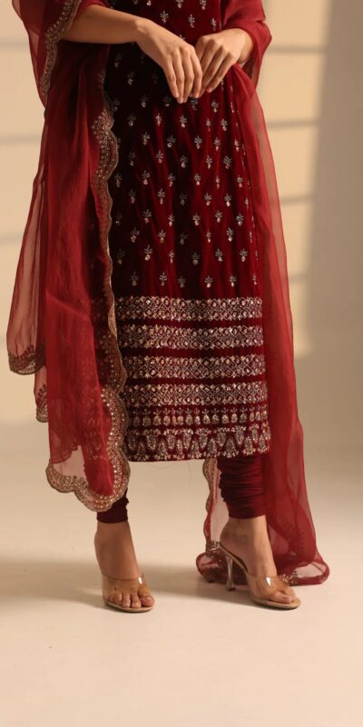 Maroon Roman Glass Embroidery Work Salwar Suit | Jump Suits, Salwar suit, Casual Suits, Creative suits, Designer Suits, Palazzo Suits, Party Wear Suits, Patiala Suits, Straight Suits