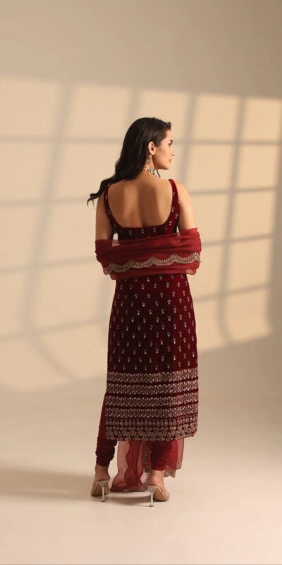 Maroon Roman Glass Embroidery Work Salwar Suit | Jump Suits, Salwar suit, Casual Suits, Creative suits, Designer Suits, Palazzo Suits, Party Wear Suits, Patiala Suits, Straight Suits