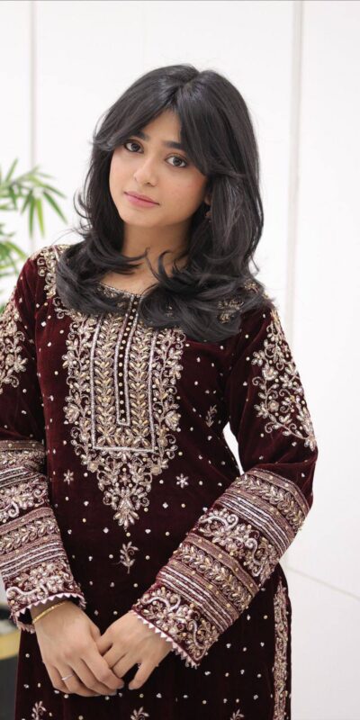 Maroon Velvet Embroidery Work Salwar Suit | Jump Suits, Salwar suit, Casual Suits, Creative suits, Designer Suits, Palazzo Suits, Party Wear Suits, Patiala Suits, Straight Suits