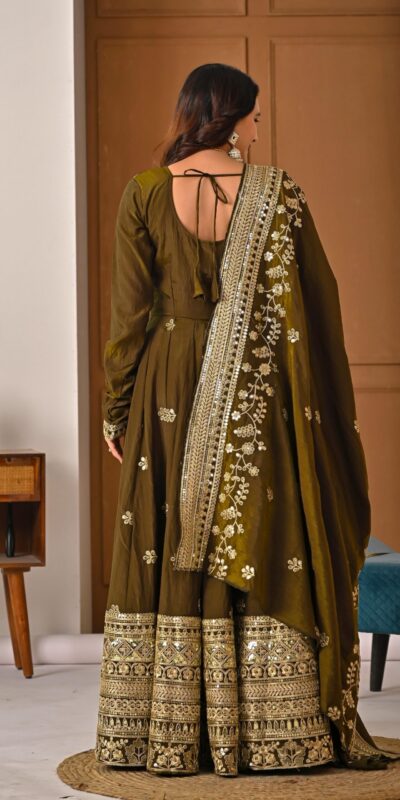 Mehandi NC Vichitra Silk Embroidery Work Salwar Suit | Jump Suits, Salwar suit, Casual Suits, Creative suits, Designer Suits, Palazzo Suits, Party Wear Suits, Patiala Suits, Straight Suits