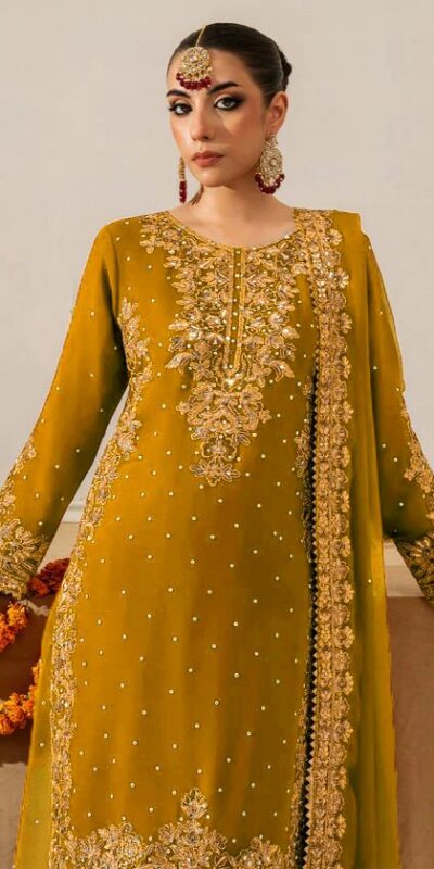 Mustard Faux Georgette Lace Work Salwar Suit | Jump Suits, Salwar suit, Casual Suits, Creative suits, Designer Suits, Palazzo Suits, Party Wear Suits, Patiala Suits, Straight Suits
