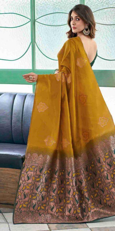 Mustard Soft Lichi Silk Lace Border Work Saree | Sarees, Bollywood Sarees, Creative Sarees, Designer Sarees, Embroidered Sarees, Ethnic Saree, Modern Digital sarees, Party Wear Sarees