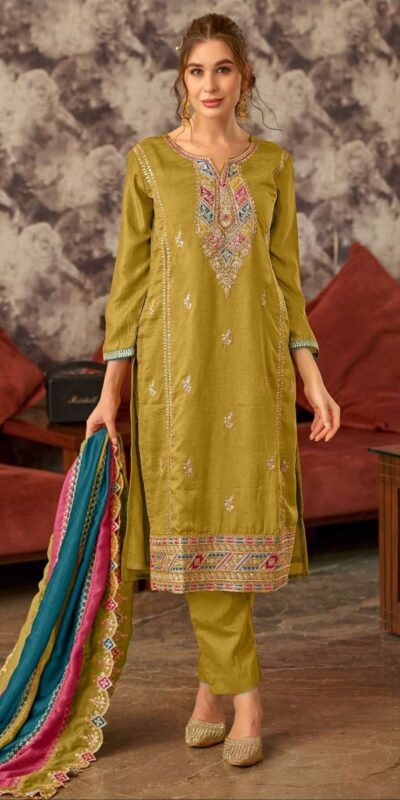 Mustard Vichitra Embroidery Codding Sequence Salwar Suit | Salwar suit, Casual Suits, Creative suits, Designer Suits, Palazzo Suits, Party Wear Suits, Patiala Suits, Straight Suits