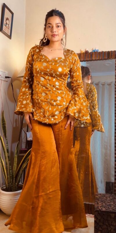 Mustered Fandy Silk Embroidery Work Salwar Suit | Jump Suits, Salwar suit, Casual Suits, Creative suits, Designer Suits, Palazzo Suits, Party Wear Suits, Patiala Suits, Straight Suits