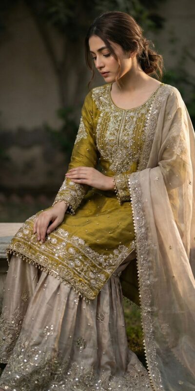 Mustered Organza Silk Embroidery Lace Work Salwar Suit | Jump Suits, Salwar suit, Casual Suits, Creative suits, Designer Suits, Palazzo Suits, Party Wear Suits, Patiala Suits, Straight Suits