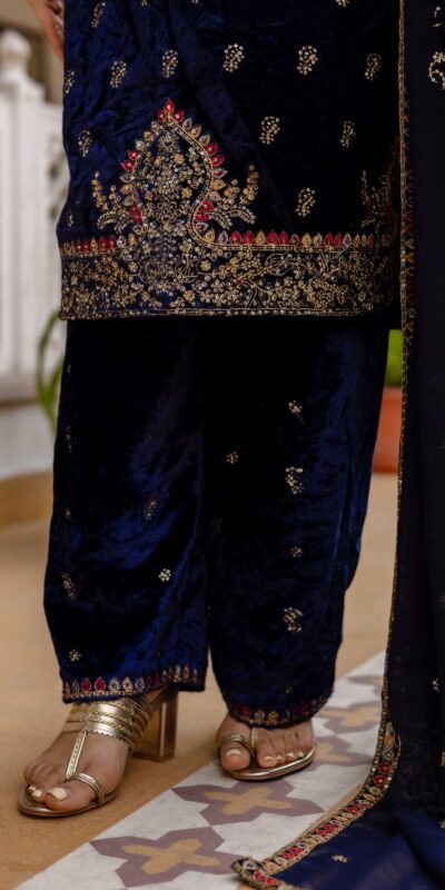 Navy Blue 9000 Velvet Embroider Lace Work Salwar Suit | Jump Suits, Salwar suit, Casual Suits, Creative suits, Designer Suits, Palazzo Suits, Party Wear Suits, Patiala Suits, Straight Suits
