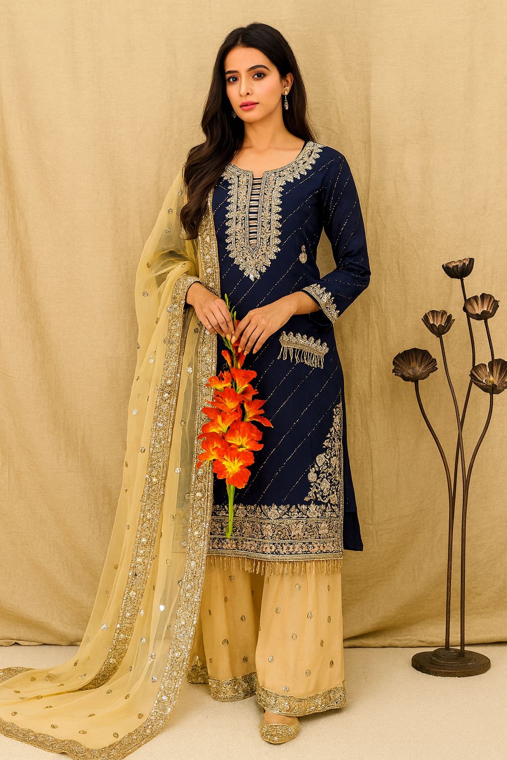 Navy Blue Georgette Heavy Embroidery Work Salwar Suit | Jump Suits, Salwar suit, Casual Suits, Creative suits, Designer Suits, Palazzo Suits, Party Wear Suits, Patiala Suits, Straight Suits
