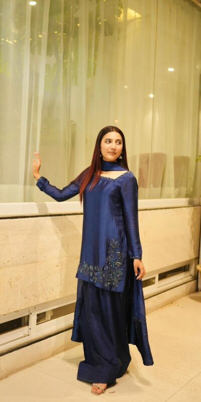 Navy Blue Natural Crep Silk Sequence Work Salwar Suit | Jump Suits, Salwar suit, Casual Suits, Creative suits, Designer Suits, Palazzo Suits, Party Wear Suits, Patiala Suits, Straight Suits