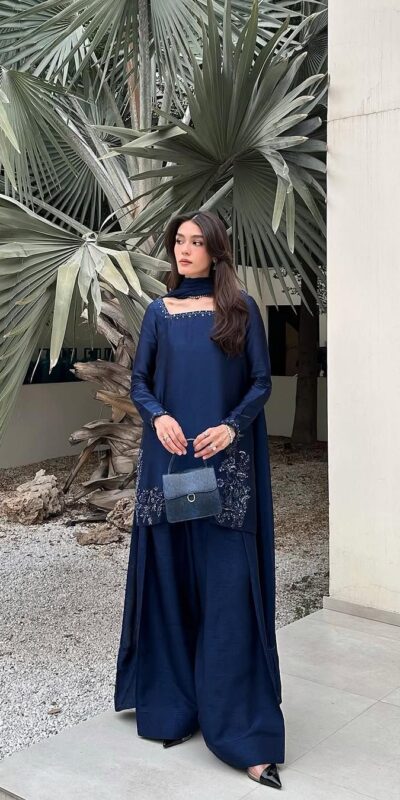 Navy Blue Natural Crep Silk Sequence Work Salwar Suit | Jump Suits, Salwar suit, Casual Suits, Creative suits, Designer Suits, Palazzo Suits, Party Wear Suits, Patiala Suits, Straight Suits