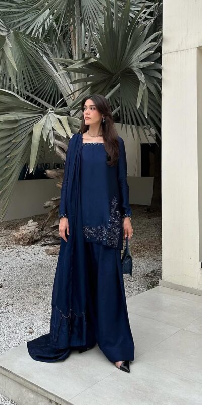 Navy Blue Natural Crep Silk Sequence Work Salwar Suit | Jump Suits, Salwar suit, Casual Suits, Creative suits, Designer Suits, Palazzo Suits, Party Wear Suits, Patiala Suits, Straight Suits