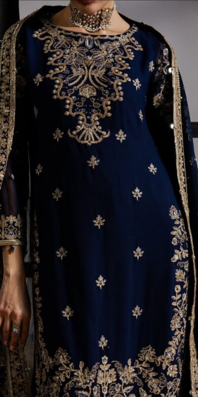 Navy Blue Organza Silk Sequence Work Salwar Suit | Jump Suits, Salwar suit, Casual Suits, Creative suits, Designer Suits, Palazzo Suits, Party Wear Suits, Patiala Suits, Straight Suits