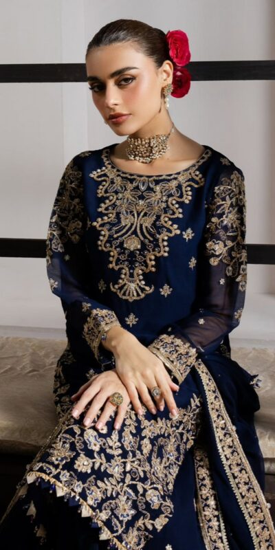 Navy Blue Organza Silk Sequence Work Salwar Suit | Jump Suits, Salwar suit, Casual Suits, Creative suits, Designer Suits, Palazzo Suits, Party Wear Suits, Patiala Suits, Straight Suits