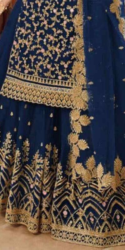 Navy Blue Soft Net With Embroidery Work Salwar Suit | Jump Suits, Salwar suit, Casual Suits, Creative suits, Designer Suits, Palazzo Suits, Party Wear Suits, Patiala Suits, Straight Suits