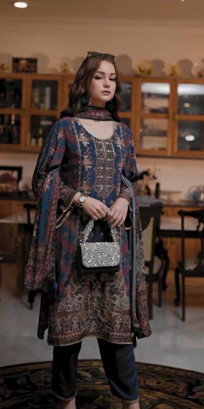 Navy Blue Tabby Satin Digital Print Salwar Suit | Jump Suits, Salwar suit, Casual Suits, Creative suits, Designer Suits, Palazzo Suits, Party Wear Suits, Patiala Suits, Straight Suits
