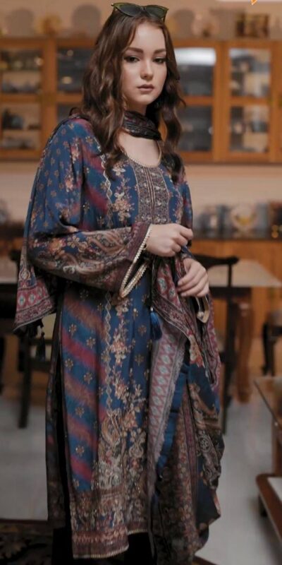Navy Blue Tabby Satin Digital Print Salwar Suit | Jump Suits, Salwar suit, Casual Suits, Creative suits, Designer Suits, Palazzo Suits, Party Wear Suits, Patiala Suits, Straight Suits