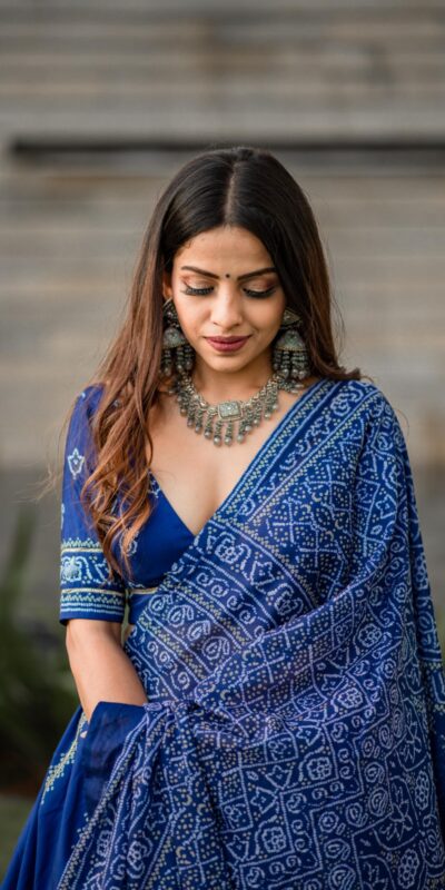 Navy Blue Vaishali Silk Printed Lehenga Choli | Lehenga, Bollywood Lehenga, Creative Lehenga, Designer Lehenga, Embroidered Lehenga, Party Wear Lehenga