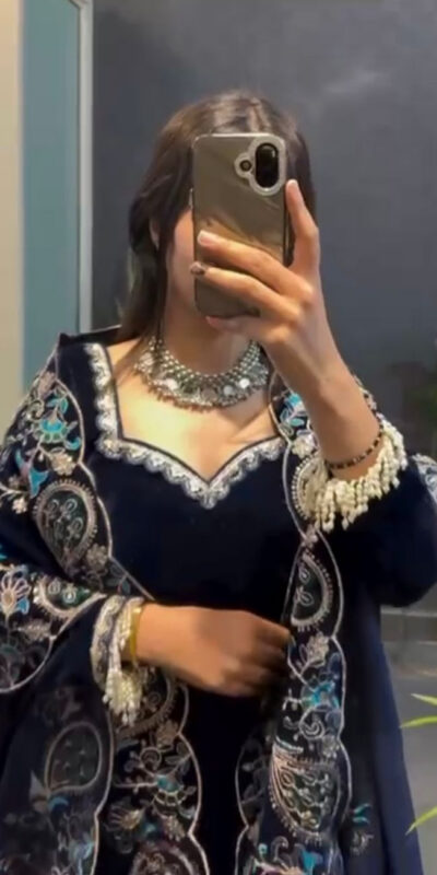 Navy Blue Viscose Velvet Lace Work Salwar Suit | Jump Suits, Tops & Bottoms, Track Suits, Salwar suit, Casual Suits, Creative suits, Designer Suits, Palazzo Suits, Party Wear Suits, Patiala Suits, Straight Suits, Trendy Wear