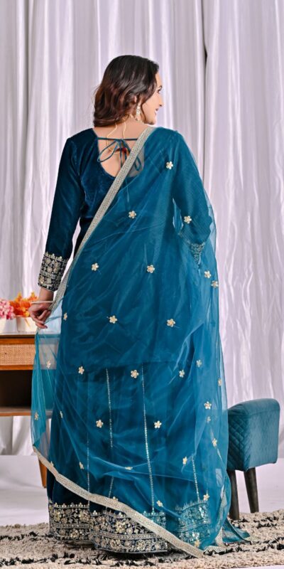 Navy Blue Viscous Velvet Embroidery Work Salwar Suit | Jump Suits, Salwar suit, Casual Suits, Creative suits, Designer Suits, Palazzo Suits, Party Wear Suits, Patiala Suits, Straight Suits