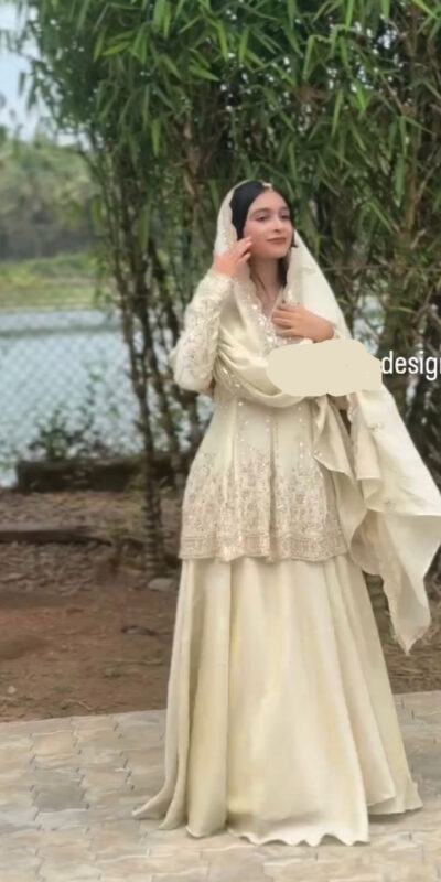 Off White Chinon Silk Embroidery Work Salwar Suit | Jump Suits, Tops & Bottoms, Track Suits, Salwar suit, Casual Suits, Creative suits, Designer Suits, Palazzo Suits, Party Wear Suits, Patiala Suits, Straight Suits, Trendy Wear