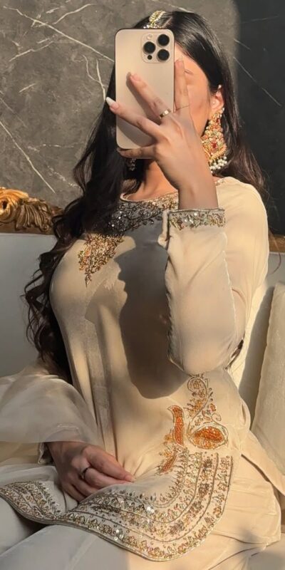 Off White Korean Satin Silk Embroidery Work Salwar Suit | Jump Suits, Salwar suit, Casual Suits, Creative suits, Designer Suits, Palazzo Suits, Party Wear Suits, Patiala Suits, Straight Suits