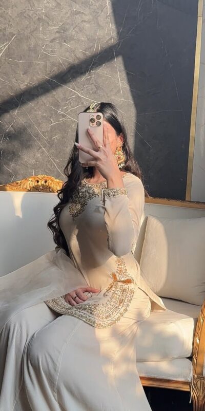 Off White Korean Satin Silk Embroidery Work Salwar Suit | Jump Suits, Salwar suit, Casual Suits, Creative suits, Designer Suits, Palazzo Suits, Party Wear Suits, Patiala Suits, Straight Suits