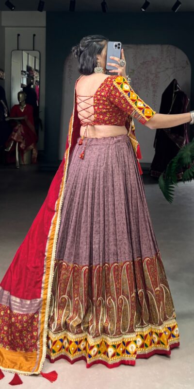 Onion Tasar Kashmiri Lehenga Choli | Lehenga, Bollywood Lehenga, Creative Lehenga, Designer Lehenga, Embroidered Lehenga, Party Wear Lehenga