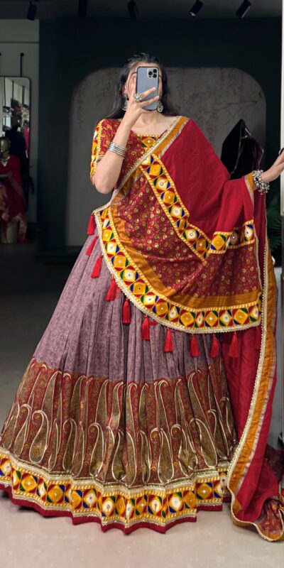 Onion Tasar Kashmiri Lehenga Choli | Lehenga, Bollywood Lehenga, Creative Lehenga, Designer Lehenga, Embroidered Lehenga, Party Wear Lehenga