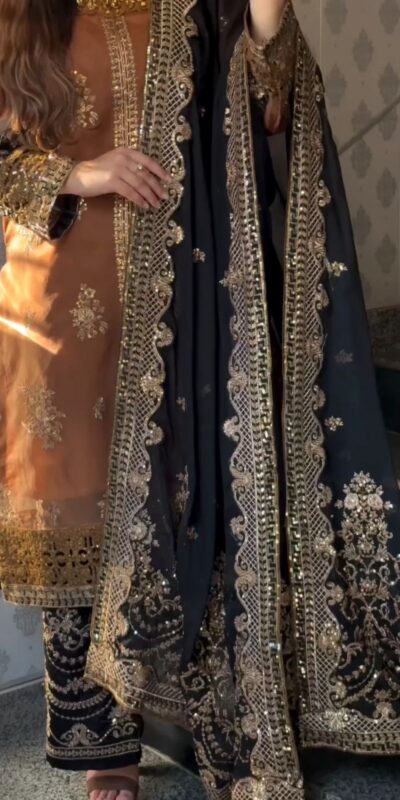 Orange Nylon Twil Net Embroidery Work Salwar Suit | Jump Suits, Salwar suit, Casual Suits, Creative suits, Designer Suits, Palazzo Suits, Party Wear Suits, Patiala Suits, Straight Suits