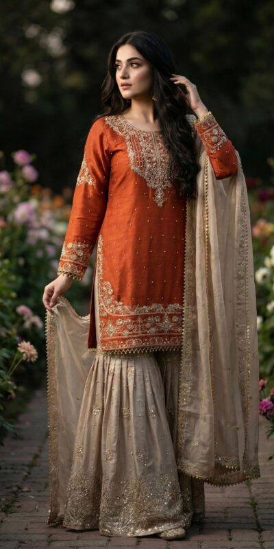 Orange Organza Silk Embroidery Lace Work Salwar Suit | Jump Suits, Salwar suit, Casual Suits, Creative suits, Designer Suits, Palazzo Suits, Party Wear Suits, Patiala Suits, Straight Suits