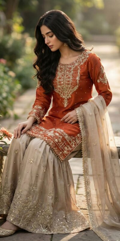 Orange Organza Silk Embroidery Lace Work Salwar Suit | Jump Suits, Salwar suit, Casual Suits, Creative suits, Designer Suits, Palazzo Suits, Party Wear Suits, Patiala Suits, Straight Suits