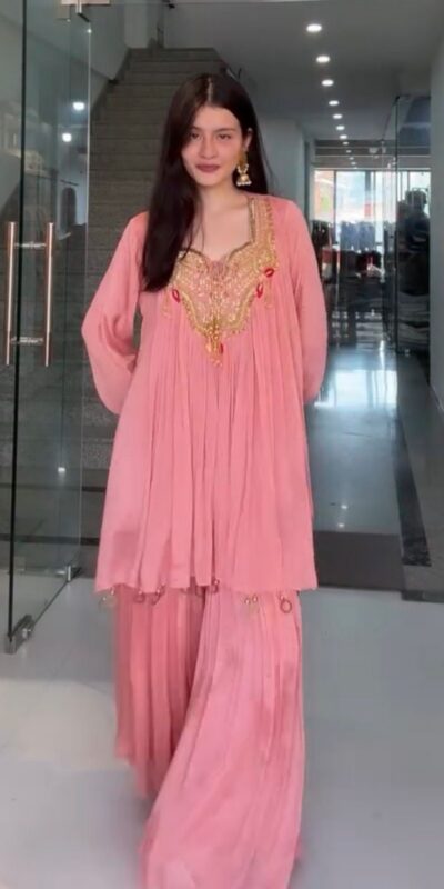 Peach Chinon Embroidery Lace Work Salwar Suit | Jump Suits, Salwar suit, Casual Suits, Creative suits, Designer Suits, Palazzo Suits, Party Wear Suits, Patiala Suits, Straight Suits