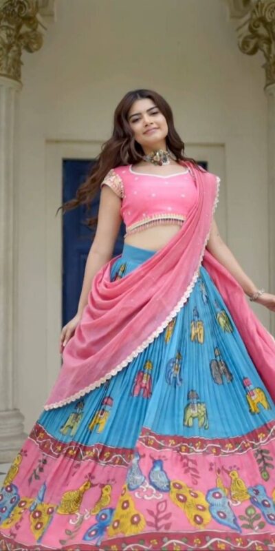Peach Fox Georgette With Embroider Work Lehenga Choli | Lehenga, Bollywood Lehenga, Creative Lehenga, Designer Lehenga, Embroidered Lehenga, Party Wear Lehenga