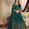 Peacock Green Georgette Multi Thread Zari Anarkali Suit | Anarkali Suits, Bollywood Anarkali, Creative-Anarkali, Designer Anarkali, Embroidered Anarkali, Party Wear Anarkali