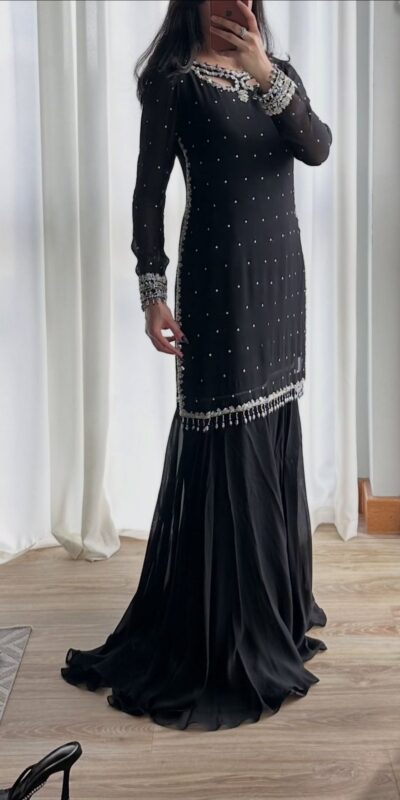 SRK 5353 Black Faux Georgette Salwar Suit Perfect for Wedding, Party, Family Gatherings, Sangeet, Housewarming – . Affordable Price ₹1949. Days | Jump Suits, Salwar suit, Casual Suits, Creative suits, Designer Suits, Palazzo Suits, Party Wear Suits, Patiala Suits, Straight Suits