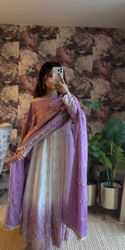 Perfect Lavender Star Georgette Sequence Work Salwar Suit | Anarkali Suits, Bollywood Anarkali, Creative-Anarkali, Designer Anarkali, Embroidered Anarkali, Party Wear Anarkali