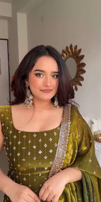 Perfect Mehendi Fendy Silk Sequence Work Salwar Suit | Jump Suits, Salwar suit, Casual Suits, Creative suits, Designer Suits, Palazzo Suits, Party Wear Suits, Patiala Suits, Straight Suits
