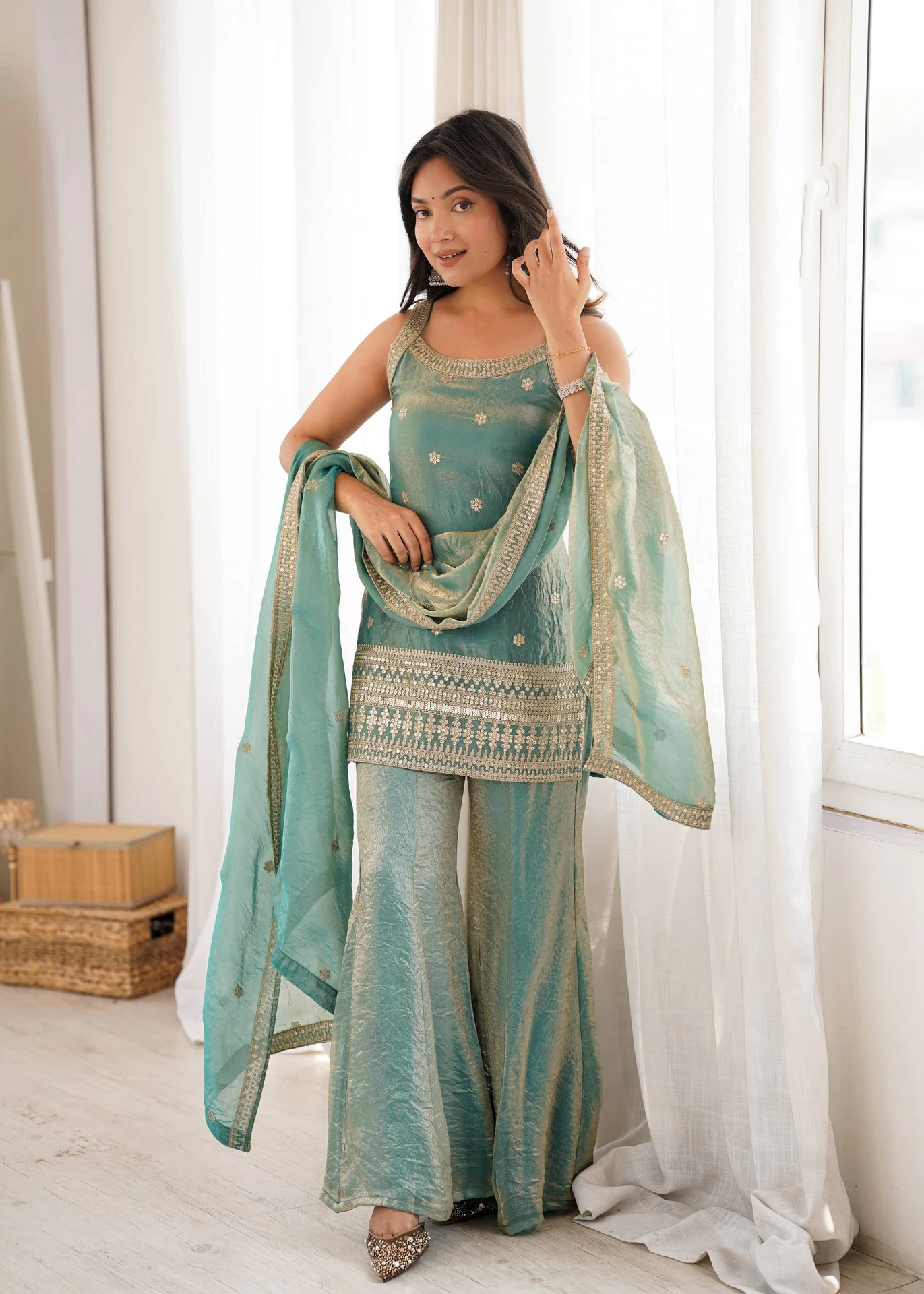 KB 302 Sea Green Fendy Silk Salwar Suit with Mirror Work & Embroidery Work. Best Price ₹2049. Delivery 4-6 Working Days. Shop now. | Jump Suits, Salwar suit, Casual Suits, Creative suits, Designer Suits, Palazzo Suits, Party Wear Suits, Patiala Suits, Straight Suits