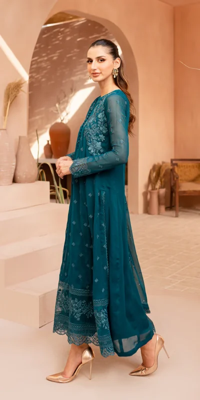 Perfect Teal Faux Georgette Embroider Salwar Suit | Jump Suits, Salwar suit, Casual Suits, Creative suits, Designer Suits, Palazzo Suits, Party Wear Suits, Patiala Suits, Straight Suits