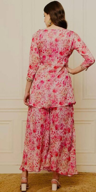 Pink Dhamal Jari Digital Print Mirror Work Salwar Suit | Jump Suits, Salwar suit, Casual Suits, Creative suits, Designer Suits, Palazzo Suits, Party Wear Suits, Patiala Suits, Straight Suits