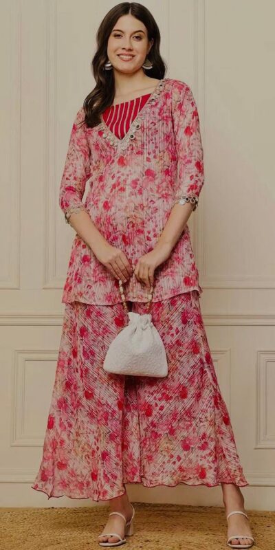 Pink Dhamal Jari Digital Print Mirror Work Salwar Suit | Jump Suits, Salwar suit, Casual Suits, Creative suits, Designer Suits, Palazzo Suits, Party Wear Suits, Patiala Suits, Straight Suits