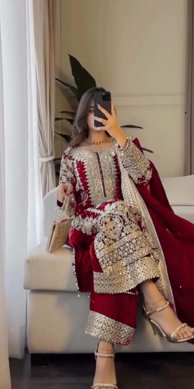 Pink Faux Georgette Embroidery Salwar Suit | Jump Suits, Salwar suit, Casual Suits, Creative suits, Designer Suits, Palazzo Suits, Party Wear Suits, Patiala Suits, Straight Suits