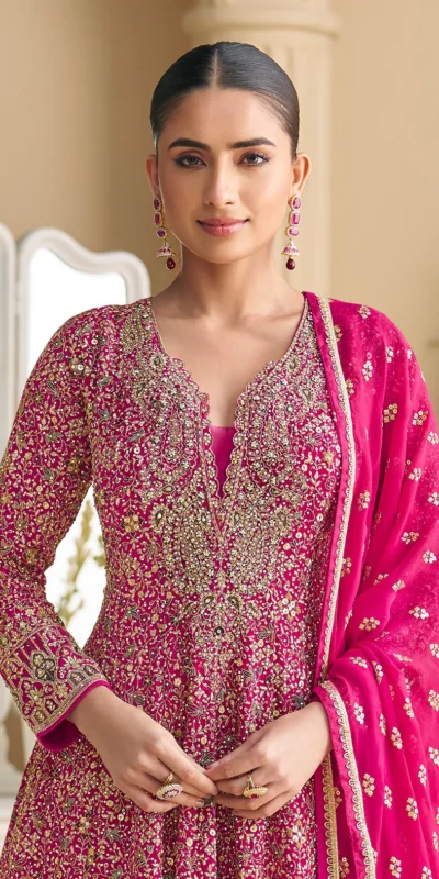 Pink Georgette Thread Sequence Work Salwar Suit | Jump Suits, Salwar suit, Casual Suits, Creative suits, Designer Suits, Palazzo Suits, Party Wear Suits, Patiala Suits, Straight Suits