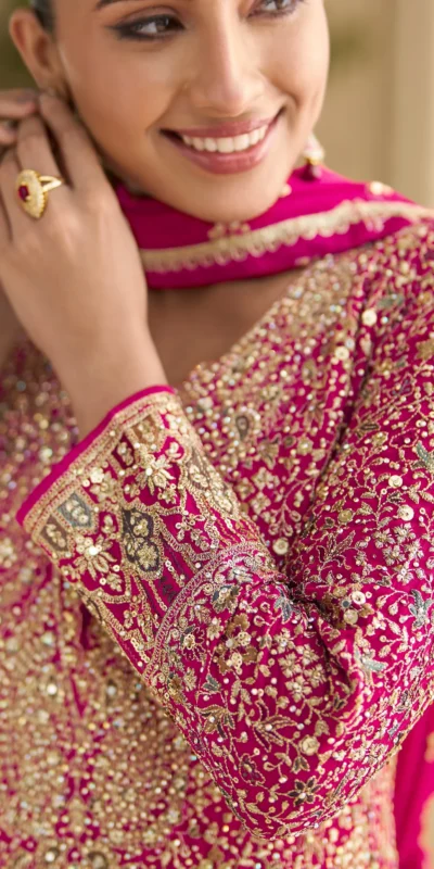 Pink Georgette Thread Sequence Work Salwar Suit | Jump Suits, Salwar suit, Casual Suits, Creative suits, Designer Suits, Palazzo Suits, Party Wear Suits, Patiala Suits, Straight Suits