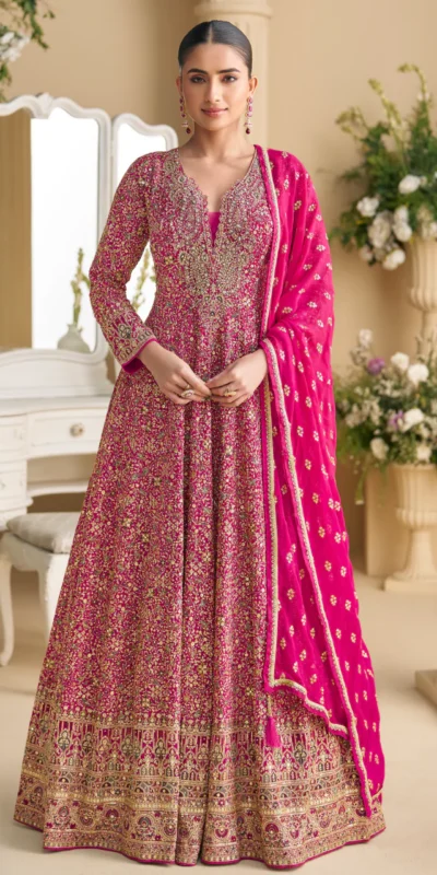 Pink Georgette Thread Sequence Work Salwar Suit | Jump Suits, Salwar suit, Casual Suits, Creative suits, Designer Suits, Palazzo Suits, Party Wear Suits, Patiala Suits, Straight Suits