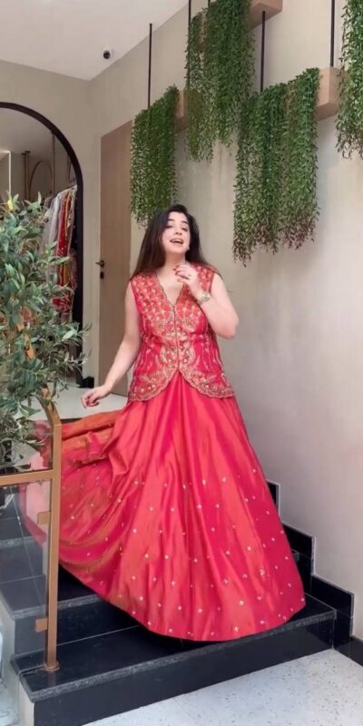Pink Simar Embroidery Work Lehenga Choli | Lehenga, Bollywood Lehenga, Creative Lehenga, Designer Lehenga, Embroidered Lehenga, Party Wear Lehenga