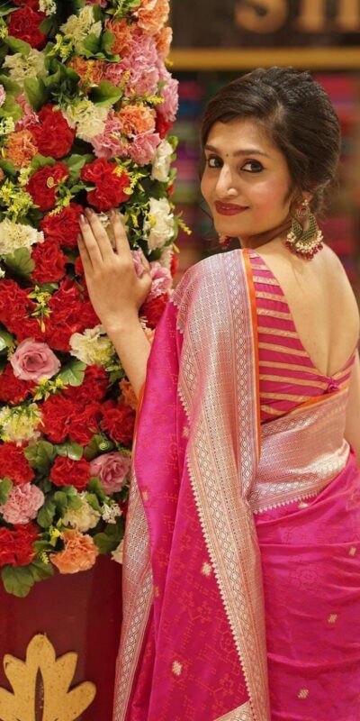 Pink Soft Lichi Silk On All Over Saree | Sarees, Bollywood Sarees, Creative Sarees, Designer Sarees, Embroidered Sarees, Ethnic Saree, Modern Digital sarees, Party Wear Sarees