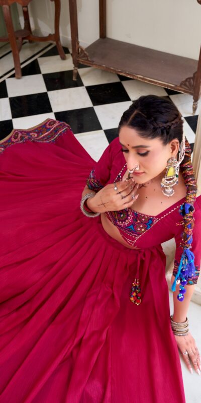 Pink Tasar Gamthi Print Work Lehenga Choli | Lehenga, Bollywood Lehenga, Creative Lehenga, Designer Lehenga, Embroidered Lehenga, Party Wear Lehenga